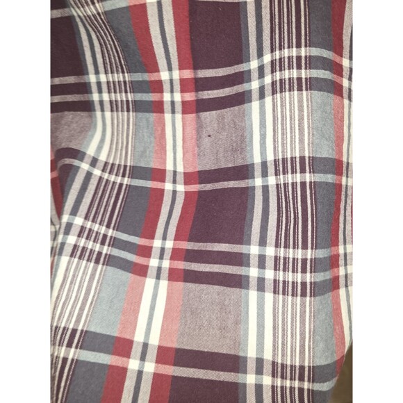 Carhartt Men’s L Plaid Short Sleeve Button Down Shirt Burgundy Gray Workwear - Picture 12 of 16